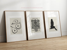 Load image into Gallery viewer, Modern Abstract Neutral set of 3 Posters -BMS01