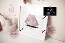 Load image into Gallery viewer, Soundwave Baby Scan Heartbeat Foil Playable Art With Qr Code