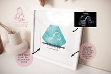 Load image into Gallery viewer, Soundwave Baby Scan Heartbeat Foil Playable Art With Qr Code