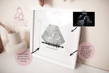 Load image into Gallery viewer, Soundwave Baby Scan Heartbeat Foil Playable Art With Qr Code
