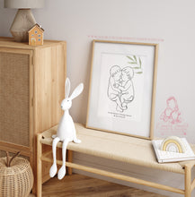 Load image into Gallery viewer, BEAUTIFUL TWINS BABY LINE ART ANNOUCNEMENT PRINT