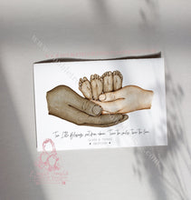 Load image into Gallery viewer, Twins Family Feet Print