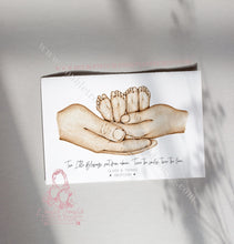 Load image into Gallery viewer, Twins Family Feet Print