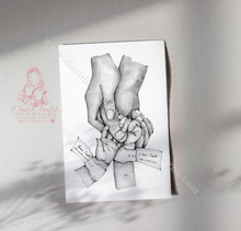 Load image into Gallery viewer, Twins Family Hands Print- Twins- Newborns - Siblings
