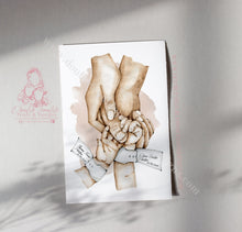 Load image into Gallery viewer, Twins Family Hands Print- Twins- Newborns - Siblings