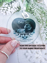 Load image into Gallery viewer, Video Qr Code Bumps First Christmas Baby Scan Ultrasound Ornament