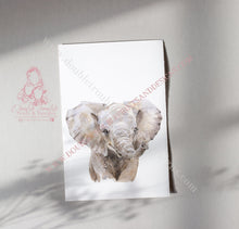 Load image into Gallery viewer, Watercolor Baby Safari Animal Portrait Prints
