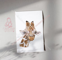 Load image into Gallery viewer, Watercolor Baby Safari Animal Portrait Prints