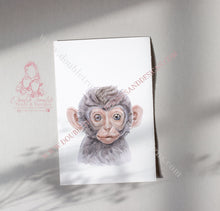 Load image into Gallery viewer, Watercolor Baby Safari Animal Portrait Prints