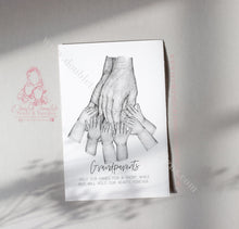 Load image into Gallery viewer, Watercolor Grandparents Hands Print