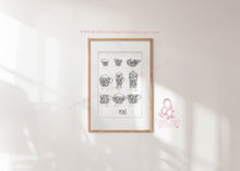 Load image into Gallery viewer, CHALK RETRO COFFEE PRINT IN WHITE