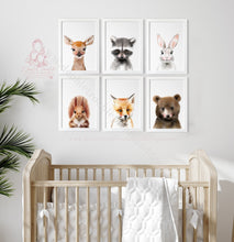 Load image into Gallery viewer, Woodland Animal Nursery Prints Forest Friends