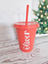 Load image into Gallery viewer, Christmas Red Personalised Cold Cup
