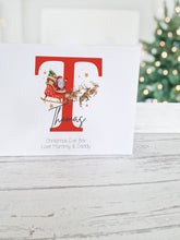 Load image into Gallery viewer, Personalised Santa Sleigh Initial Christmas Eve Gift box
