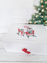 Load image into Gallery viewer, Ice Skating Penguin Personalised Christmas Eve Gift box
