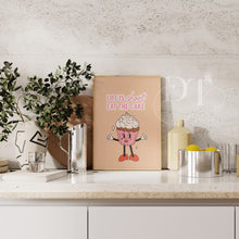 Load image into Gallery viewer, life is short eat cake - Retro Happy Characters Kitchen print

