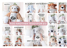 Load image into Gallery viewer, White Teddy Bear Baby Scan - Pregnancy Announcement - Baby Gift
