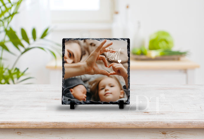 Fathers Day photo rock slate gift for him 3
