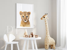 Load image into Gallery viewer, BABY SAFARI NURSERY PICTURES GENDER NEUTRAL SAFARI THEME POSTERS - BABY ANIMALS - JUNGLE NURSERY DECORATIONS - WALL ART - BABY SHOWER IDEAS
