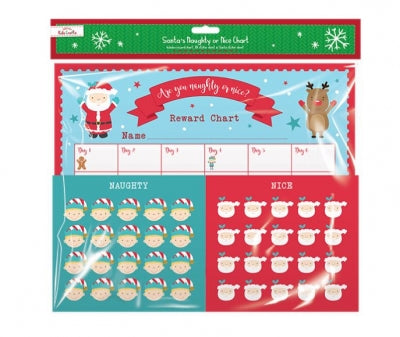 Santa Sticker Countdown Reward Chart Calendar