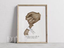 Load image into Gallery viewer, Fathers Gift - Newborn and Father Personalised Print
