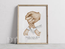 Load image into Gallery viewer, Fathers Gift - Newborn and Father Personalised Print
