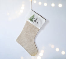 Load image into Gallery viewer, Personalised Family Matching Tree Christmas Stocking
