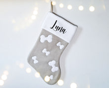 Load image into Gallery viewer, Personalised Pet Dog bone Christmas Stocking
