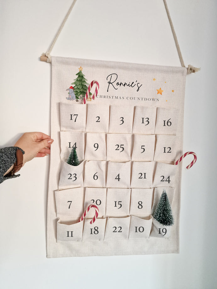 Eeyore Hanging Christmas Countdown Canvas advent calendar