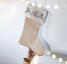 Load image into Gallery viewer, Personalised Family Matching Holly Christmas Stocking
