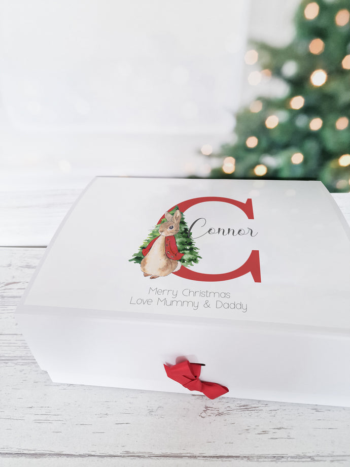 Personalised Rabbit Christmas Eve Gift Box
