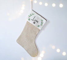 Load image into Gallery viewer, Personalised Family Matching Mistletoe Christmas Stocking
