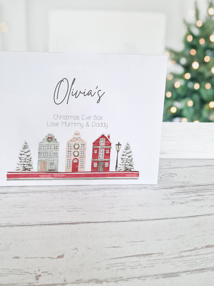 Scandinavian  Village Personalised Christmas Eve Gift box