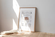 Load image into Gallery viewer, Bear Woodland The Day you were Born Birth Print
