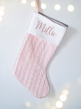 Load image into Gallery viewer, Personalised Pink Knit Stocking
