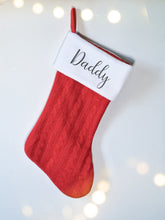 Load image into Gallery viewer, Personalised Red Knit Stocking
