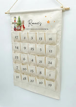 Load image into Gallery viewer, Red Rabbit Hanging Christmas Countdown Canvas advent calendar
