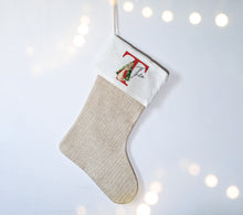 Load image into Gallery viewer, Personalised Rabbit Initial Christmas Stocking
