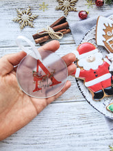Load image into Gallery viewer, Personalised Santa Sleigh Initial Christmas Ornament
