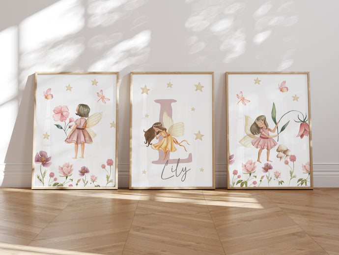 Fairy theme girls room bedroom wall art