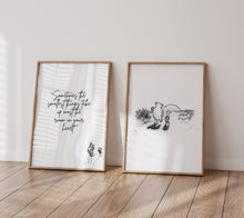 Load image into Gallery viewer, Winnie the pooh set of 2 sometimes quote
