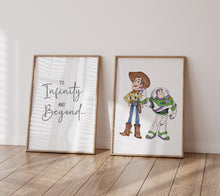 Load image into Gallery viewer, Toy Story set of 2 Woody and Buzz To infinity prints
