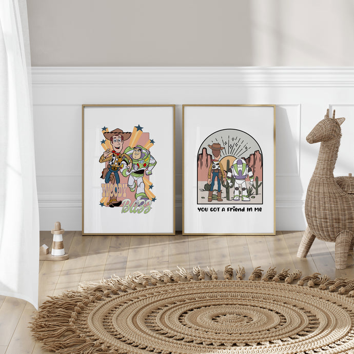 Toy Story set of 2 Woody and Buzz Nursery Prints