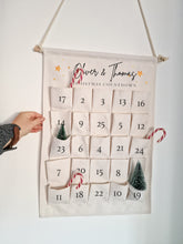 Load image into Gallery viewer, Hanging Christmas Countdown Canvas advent calendar
