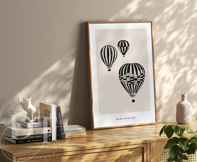 The Sky is the limit - Hot air balloons Art Gallery Poster