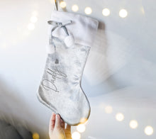 Load image into Gallery viewer, Personalised Velvet Pom Pom Christmas Stocking
