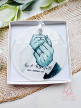 Load image into Gallery viewer, Mr &amp; Mrs Married Wedding Christmas Ornament Bauble
