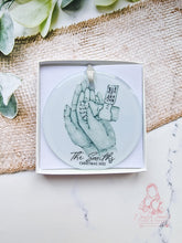 Load image into Gallery viewer, New Family Personalised Newborn Family of 3-  Christmas Ornament Bauble
