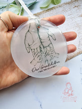 Load image into Gallery viewer, Grandparents Hands Personalised Christmas Ornament Bauble
