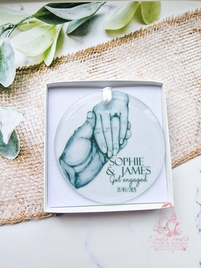 Engaged - Proposal - Engagement Gift- Christmas Ornament